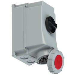 Emptec Socket 63Amp 4pole IP67 6h Switch interlocked Surface Mnt
