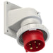 Emptec Plug 16Amp 5pole IP67 6h Appliance inlet Flanged Angled Surf