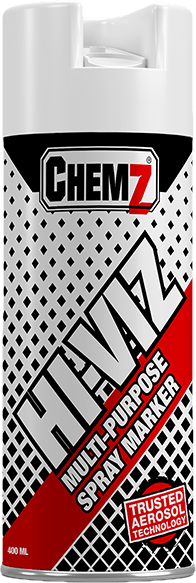 Chemz 8394 Paint Hiviz Ground Marker Spray White 400ml
