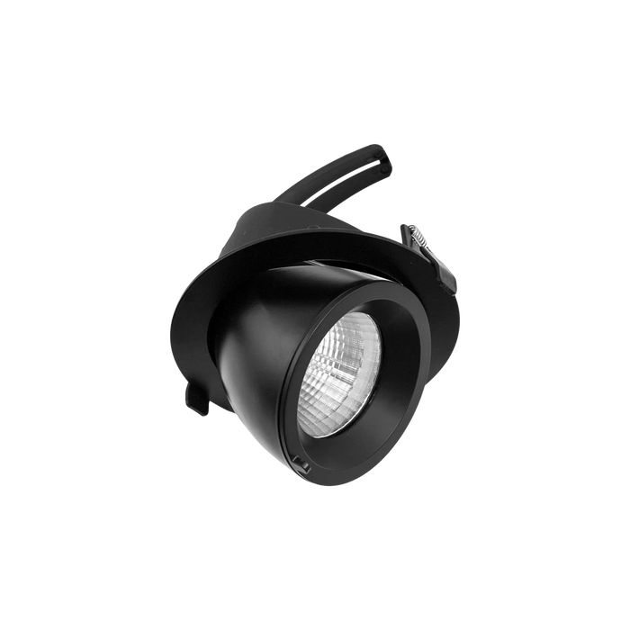 Halcyon Downlight 17W 4K 70deg Beam 500mA CC 45deg Tilt 355de Rotate Black - Driver Sold Separately