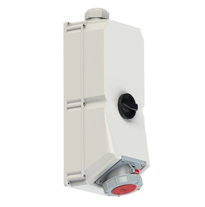 Emptec Socket 125Amp 4pole IP67 6h  M50 Mech Switch Surface Mnt [no
