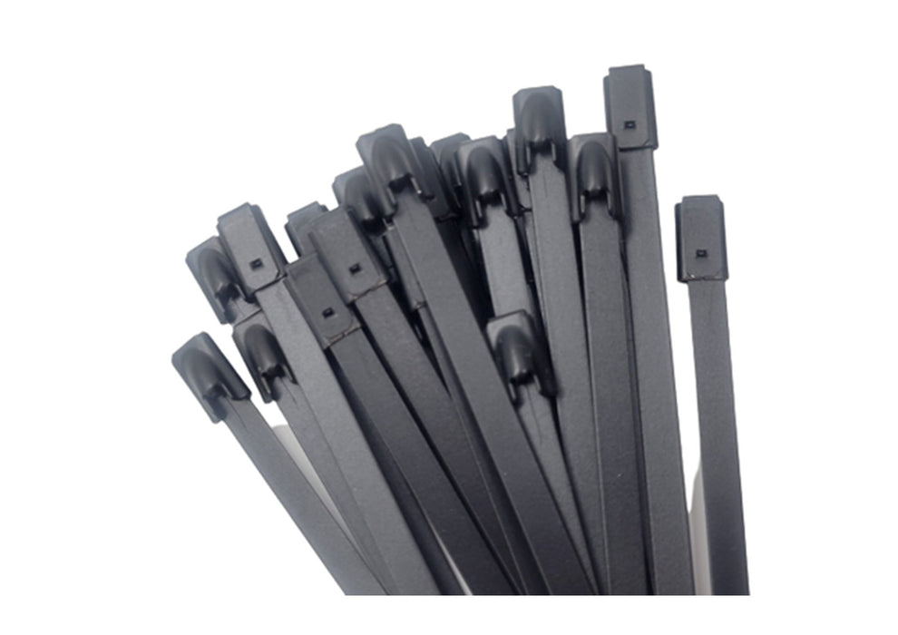 ESG Cable Ties, Stainless Steel 300 x 4.6mm Black - 100 Pack