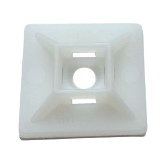 Dynamix Cable Tie Mount Self Adhesive 28 x 28mm Nylon Natural