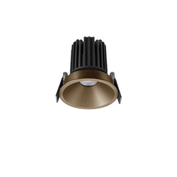 Glight 8W Recessed Fixed Downlight RA90 3000K 38D Triac IP54 IC-F Light Bronze Dim