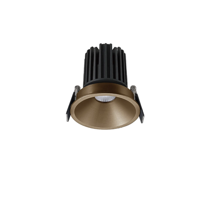 Glight 8W Recessed Fixed Downlight RA90 3000K 38D Triac IP54 IC-F Light Bronze Dim