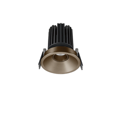 Glight 8W Recessed Tiltable Downlight RA90 3000K 38D Triac IP54 IC-F Light Bronze Dim