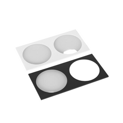 Glight Twin Square Adaptor Plates White