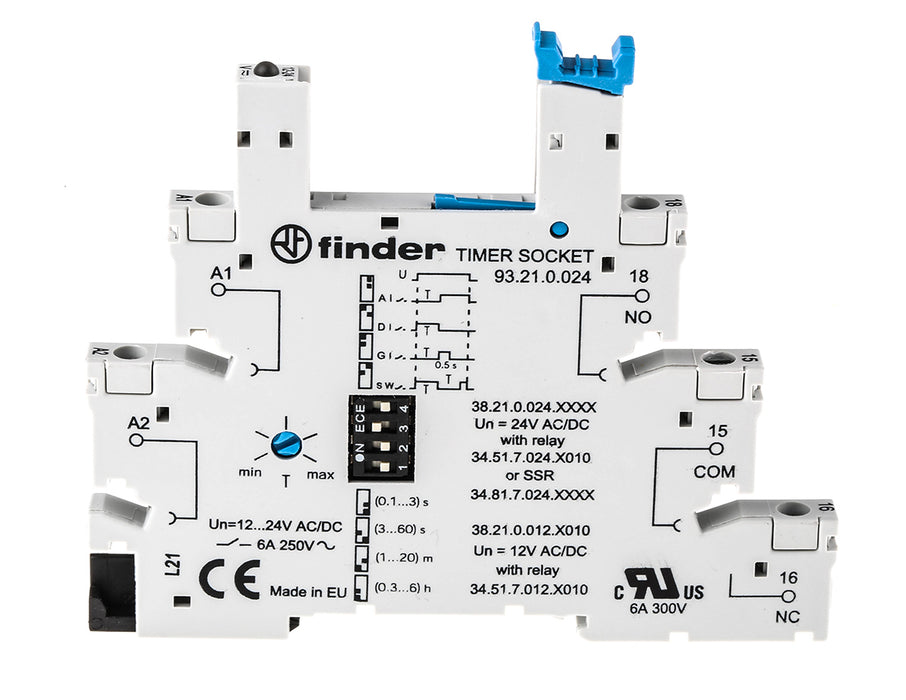 Finder Timer Base For 38 Series 12-24VAC/DC 93.21-0-024