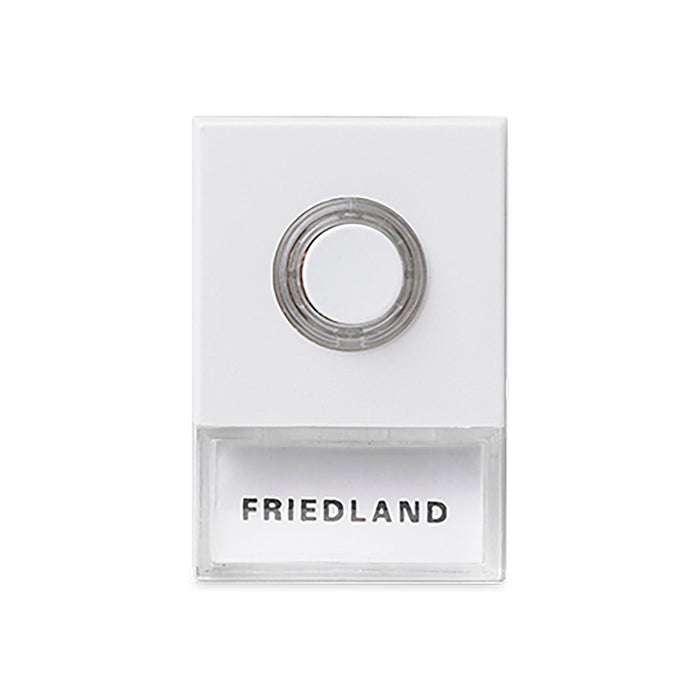 Friedland CHM0045 WHITE PUSHLITE BELL PUSH LIGHTED Simx
