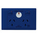 Legrand HPM E-COM 10A DOUBLE PPT PWA CH & ANTI MIC RES RCD P ENG BLUE
