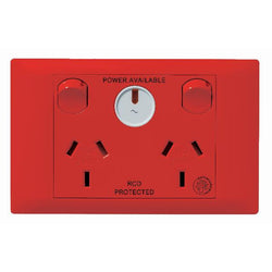 Legrand HPM E-COM 10A DOUBLE PPT PWA CH & ANTI MIC RES RCD P ENG RED