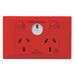 Legrand HPM E-COM 10A DOUBLE PPT PWA CH & ANTI MIC RES RCD P ENG RED