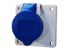 Mennekes 32A 3pin 6h Panel Mounted Straight Socket 240V IP44