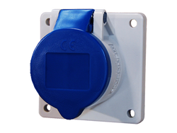 Mennekes 32A 3pin 6h Panel Mounted Straight Socket 240V IP44