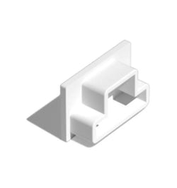 AussieDuct Trunking Mini 25x16mm End Cap White