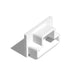 AussieDuct Trunking Mini 25x16mm End Cap White