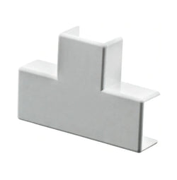 AussieDuct Trunking Mini 25x16mm Flat Tee White