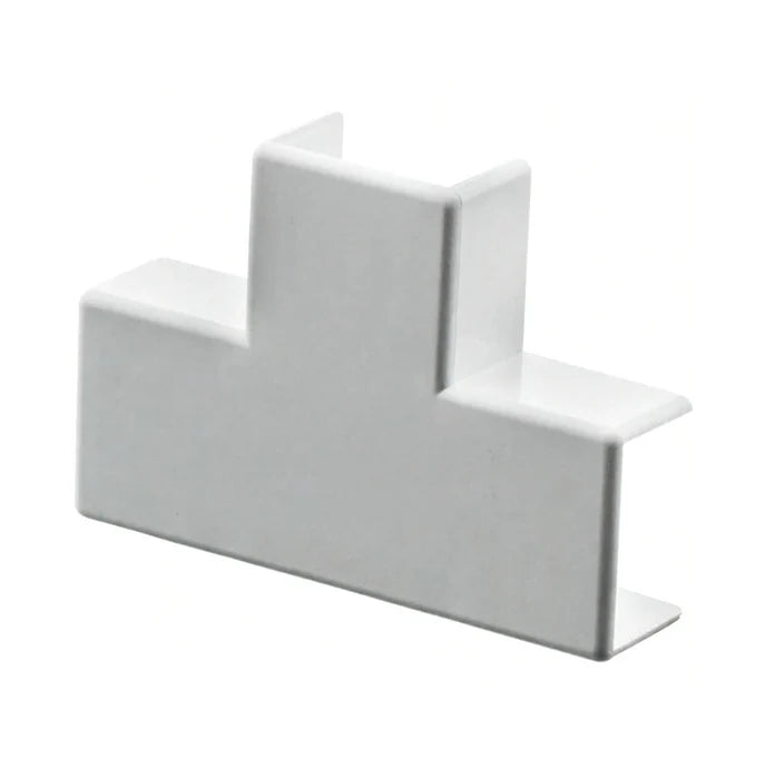 AussieDuct Trunking Mini 25x16mm Flat Tee White