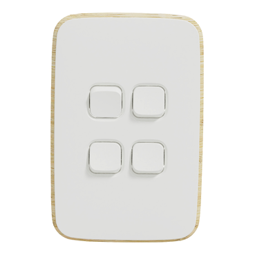 Iconic Essence Switch Vert 4G 20A 230/240V Arctic White