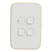 Iconic Essence Switch Vert 4G 20A 230/240V Arctic White