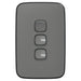 Iconic Essence Switch Vert 3G 20A 230/240V Ash Grey