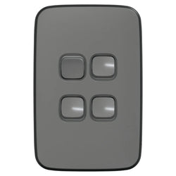 Iconic Essence Switch Vert 4G 20A 230/240V Ash Grey