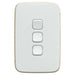 Iconic Essence Switch Vert 3G 20A 230/240V Arctic White