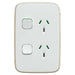 Iconic Socket Sw Vert Twin 10A 230/240V Arctic White