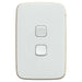 Iconic Essence Switch Vert 2G 20A 230/240V Arctic White