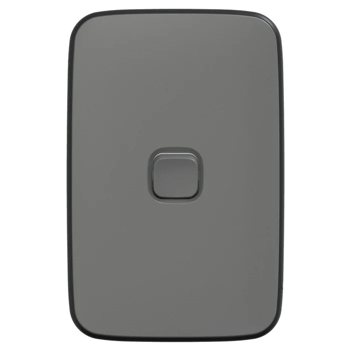 Iconic Essence Switch Vert 1G 20A 230/240V Ash Grey