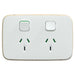 Iconic Socket Sw Horiz Twin 10A 230/240V Arctic White