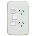 Iconic Socket Sw Vert Twin with Extra SW Arctic White