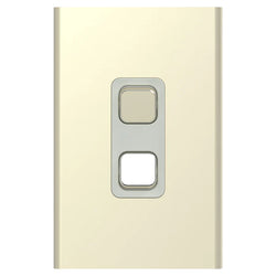 Iconic Styl Switch Vert 2G 20A 230/240V Crowne