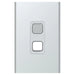 Iconic Styl Switch Vert 2G 20A 230/240V Silver