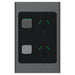 Iconic Socket Sw Vert Twin 10A 230/240V Silver Shadow