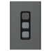 Iconic Styl Switch Vert 3G 20A 230/240V Silver Shadow