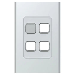 Iconic Styl Switch Vert 4G 20A 230/240V Silver