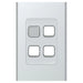 Iconic Styl Switch Vert 4G 20A 230/240V Silver