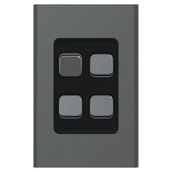 Iconic Styl Switch Vert 4G 20A 230/240V Silver Shadow