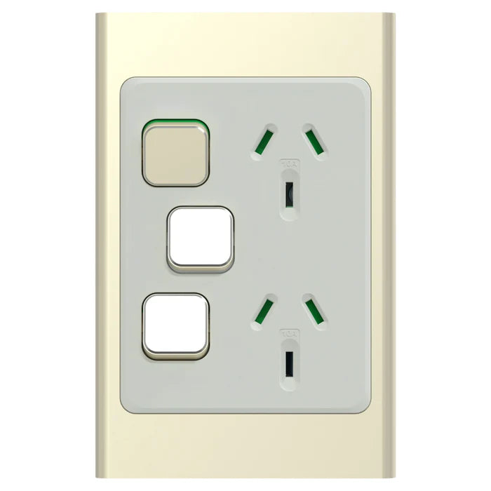 Iconic Socket Sw Vert Twin with Extra SW Crowne