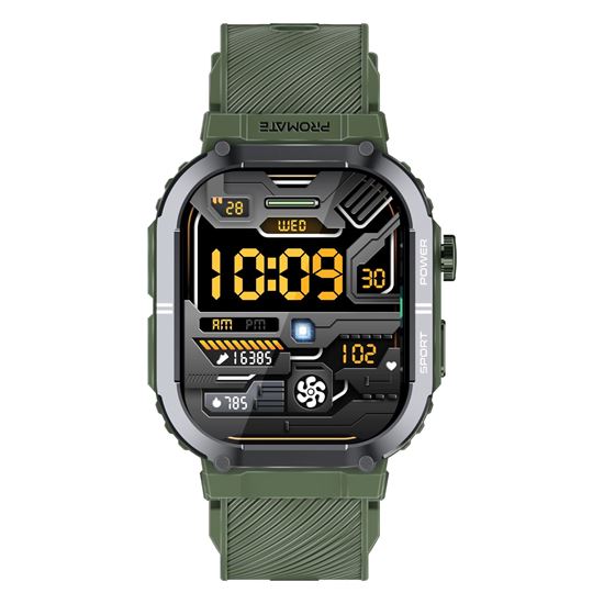 Promate IP68 Smartwatch with 2.01"  TFT Display & Bluetooth Calling Green