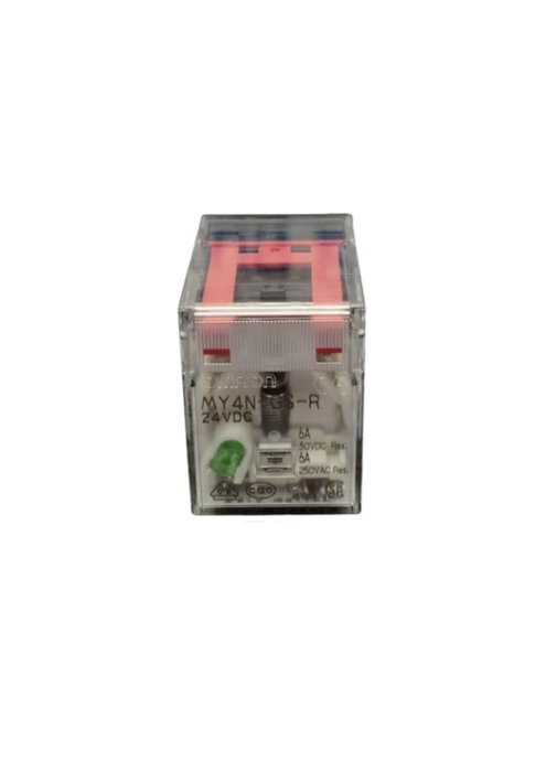 Omron MY4N-GS-R DC24 BY OMZ Plug In Power Relay, 14-Pin, 4PDT, 6A, Mechanical Indicator, 24 VDC