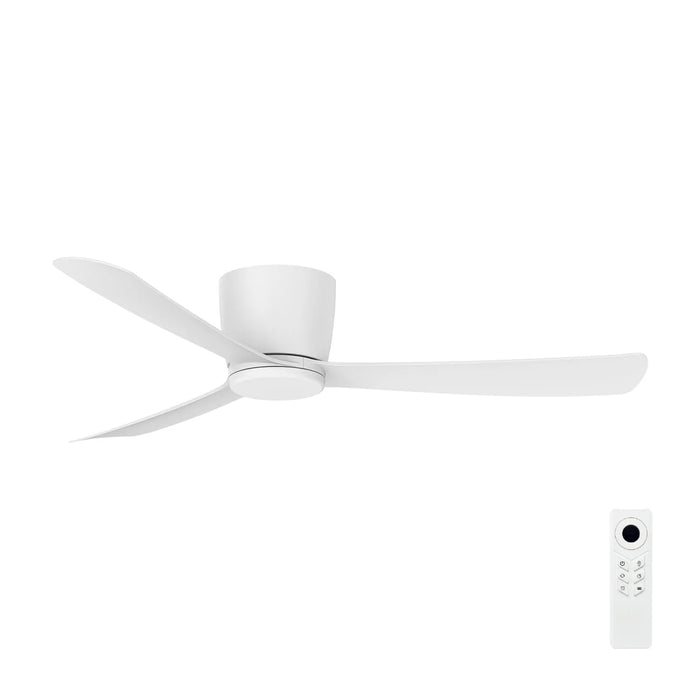 Brilliant 52" Hugger Costa 3-Blade Low Profile DC Ceiling Fan - White
