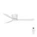Brilliant 52" Hugger Costa 3-Blade Low Profile DC Ceiling Fan - White