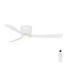 Brilliant 52" Hugger Costa 3-Blade Low Profile DC Ceiling Fan with LED Light - White