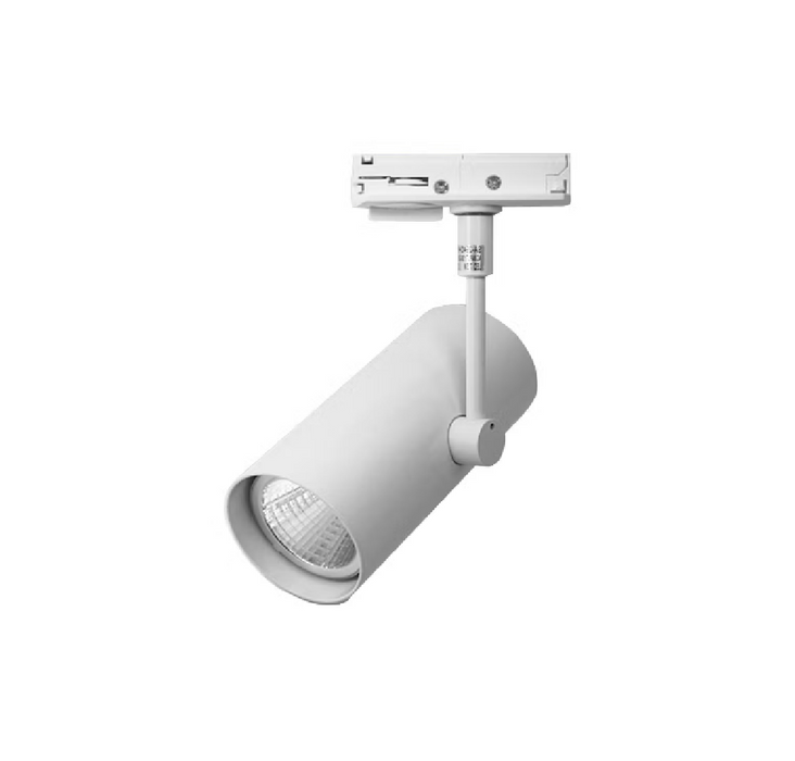 PROLUX LIGHT TRACK SPOT 8W 240V NON DIM WHITE 3K 130L X 60DIA