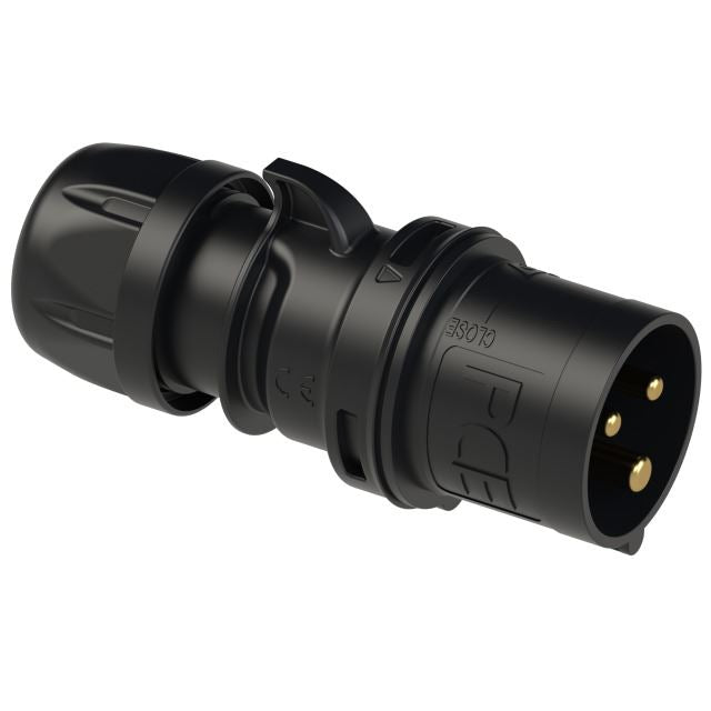 Emptec Plug 16Amp 3pole IP44 6h Black