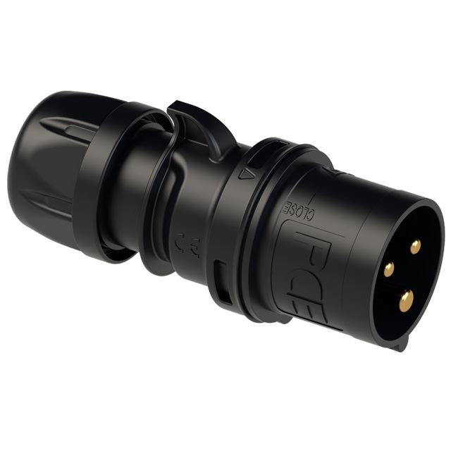 Emptec Plug 32Amp 3pole IP44 6h Black Shark