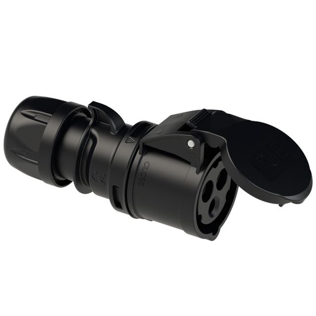 Emptec Connector 16Amp 3pole IP44 6h Black