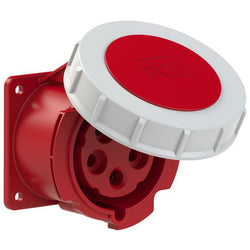 Emptec Socket 32Amp 5pole IP67 6h Panel Flanged Straight